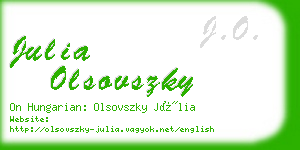 julia olsovszky business card